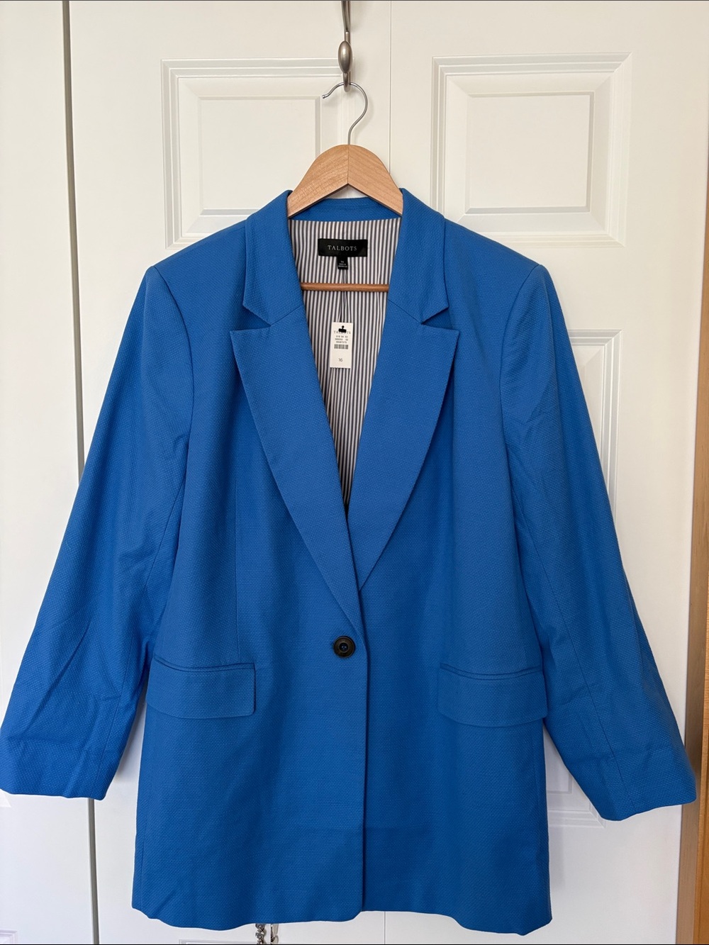 Talbots Blue Single-Button Blazer